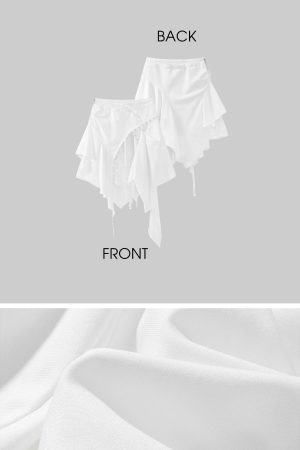 WARDEN EDGE Deconstructed Layered Midi Skirt