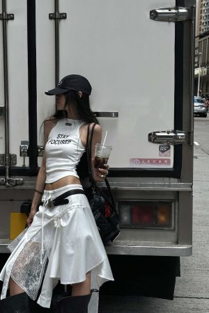 WARDEN EDGE Deconstructed Layered Midi Skirt