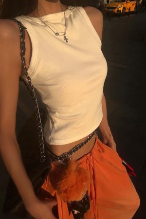 WARDEN EDGE Deconstructed Layered Tank Top with Cutout Back Design