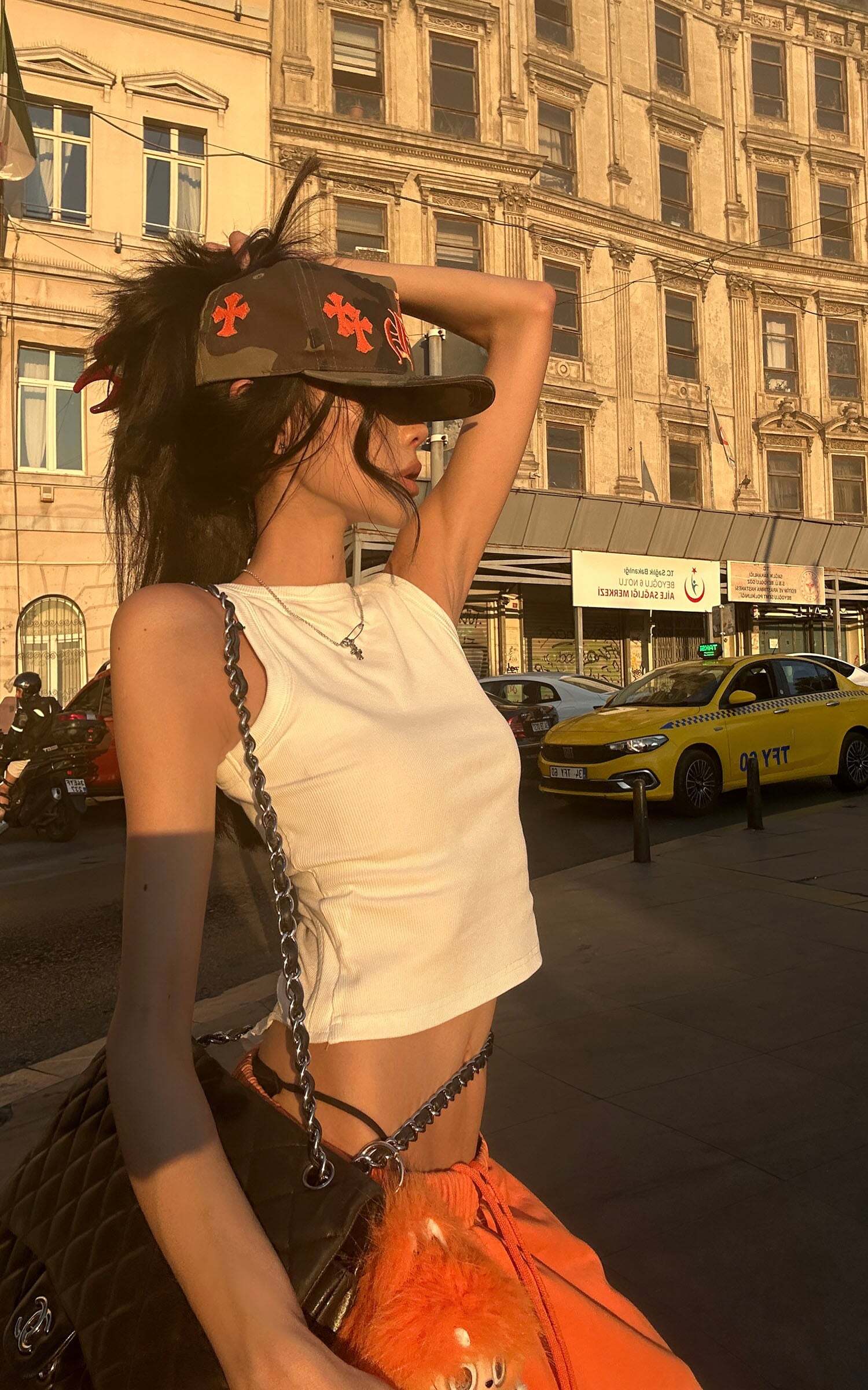 WARDEN EDGE Deconstructed Layered Tank Top with Cutout Back Design WARDEN EDGE Deconstructed Layered Tank Top with Cutout Back Design