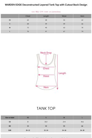 WARDEN EDGE Deconstructed Layered Tank Top with Cutout Back Design