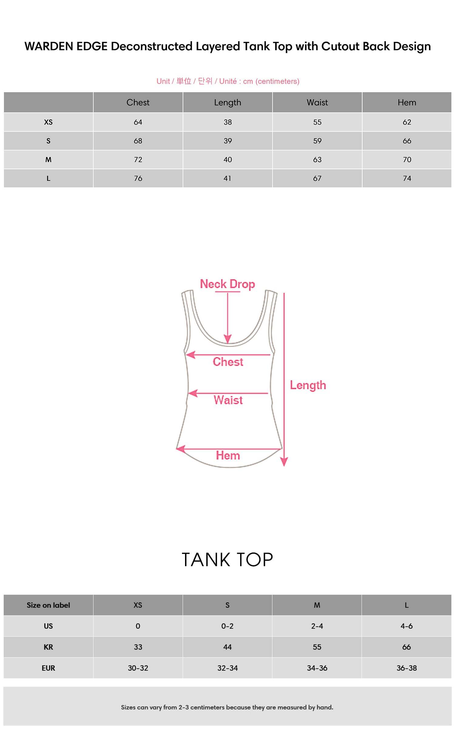 WARDEN EDGE Deconstructed Layered Tank Top with Cutout Back Design WARDEN EDGE Deconstructed Layered Tank Top with Cutout Back Design