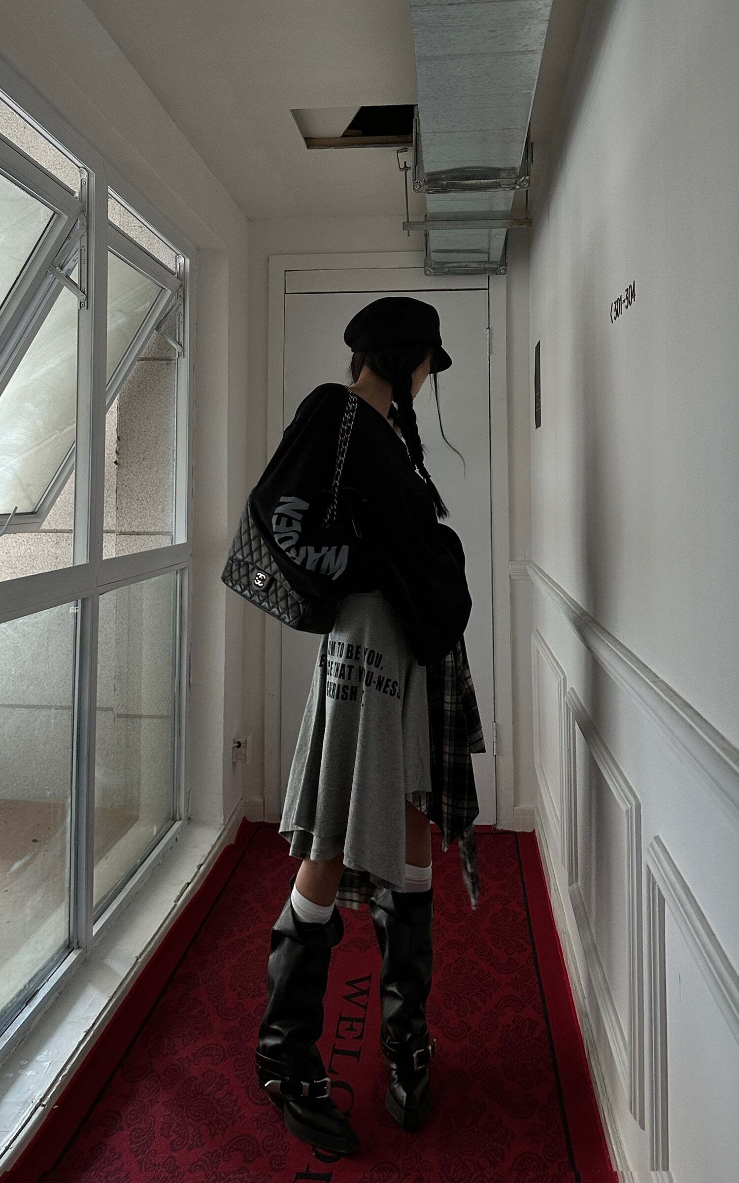 WARDEN EDGE Deconstructed Patchwork Skirt WARDEN EDGE Deconstructed Patchwork Skirt