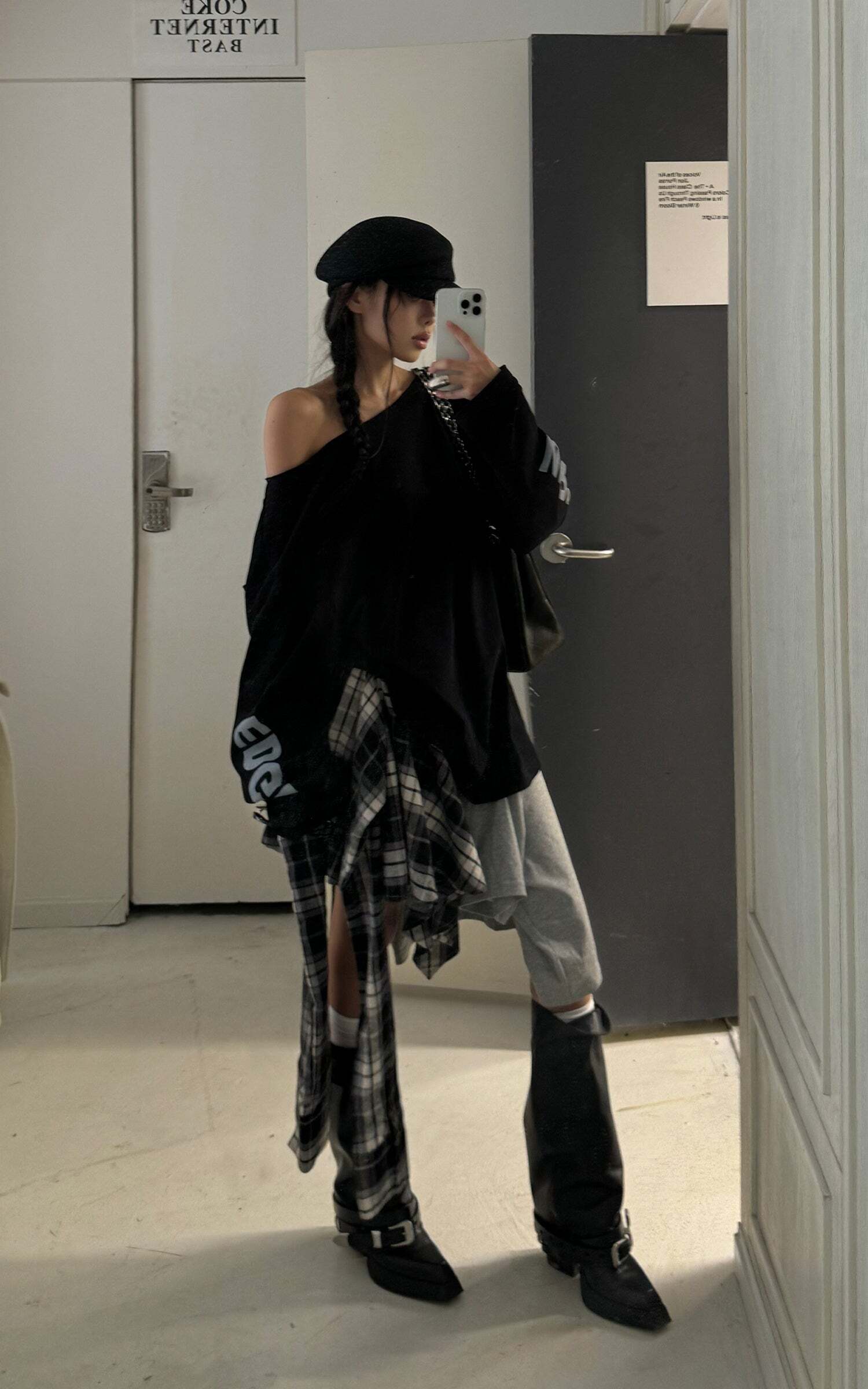 WARDEN EDGE Deconstructed Patchwork Skirt WARDEN EDGE Deconstructed Patchwork Skirt