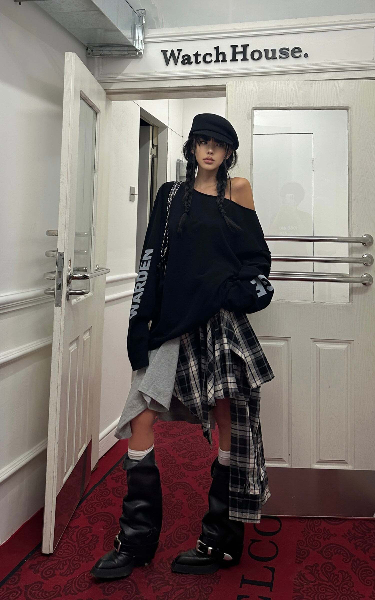 WARDEN EDGE Deconstructed Patchwork Skirt WARDEN EDGE Deconstructed Patchwork Skirt