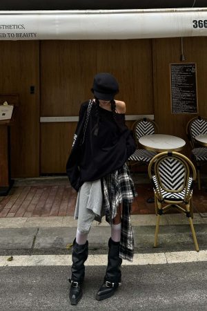 WARDEN EDGE Deconstructed Patchwork Skirt