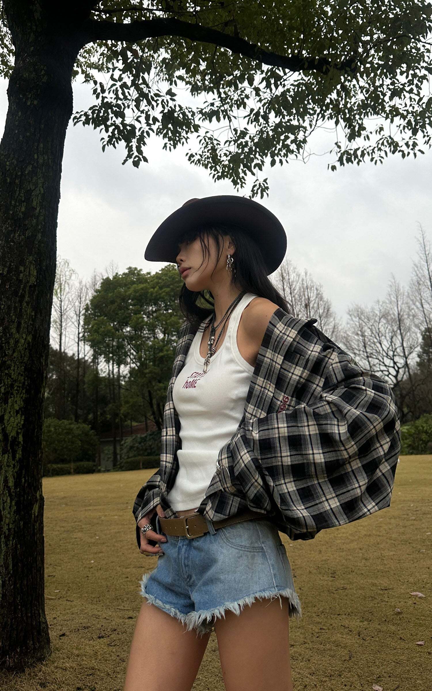 WARDEN EDGE Deconstructed Plaid Shirt WARDEN EDGE Deconstructed Plaid Shirt