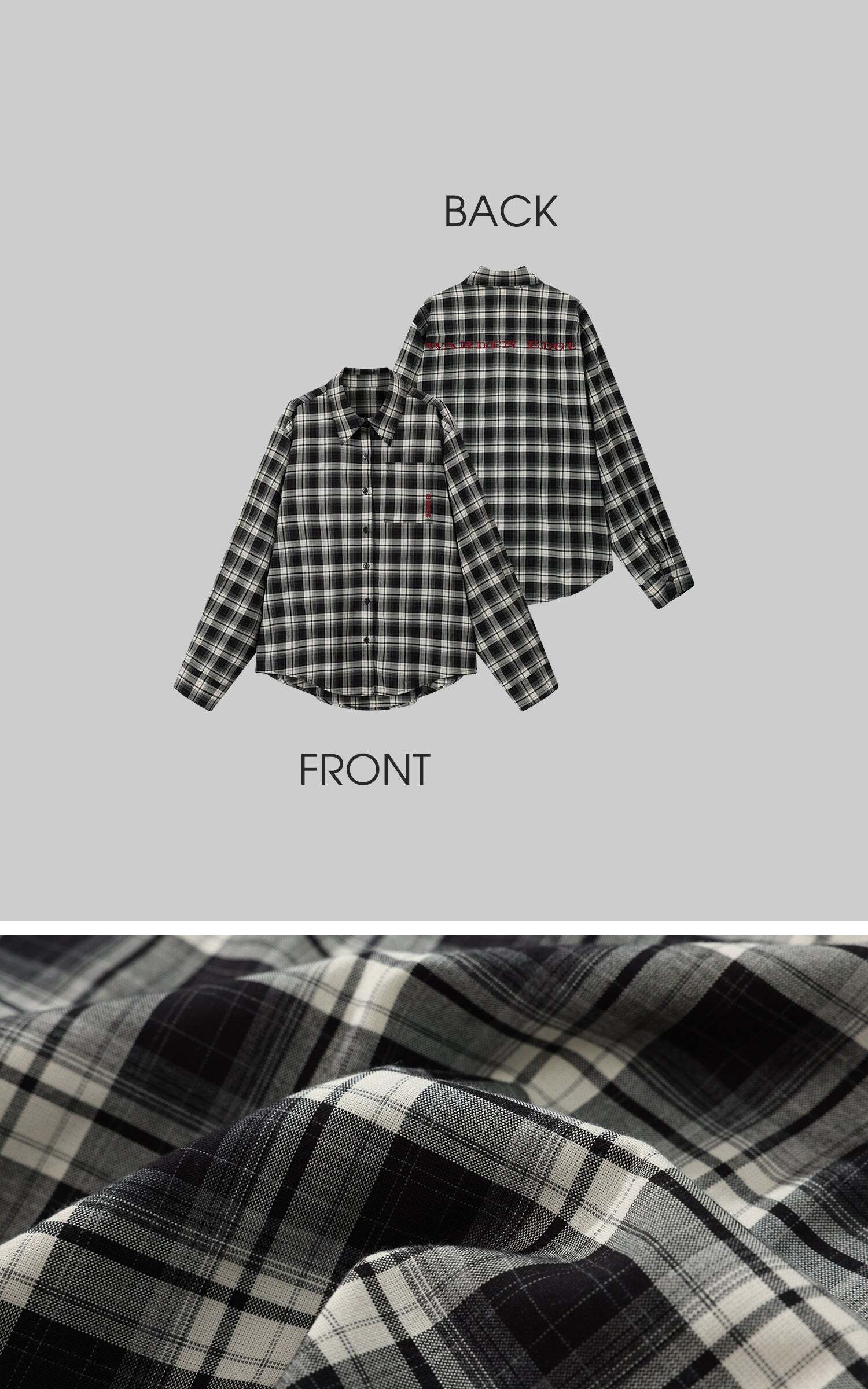 WARDEN EDGE Deconstructed Plaid Shirt WARDEN EDGE Deconstructed Plaid Shirt