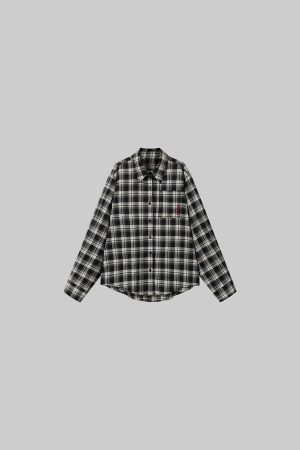 WARDEN EDGE Deconstructed Plaid Shirt