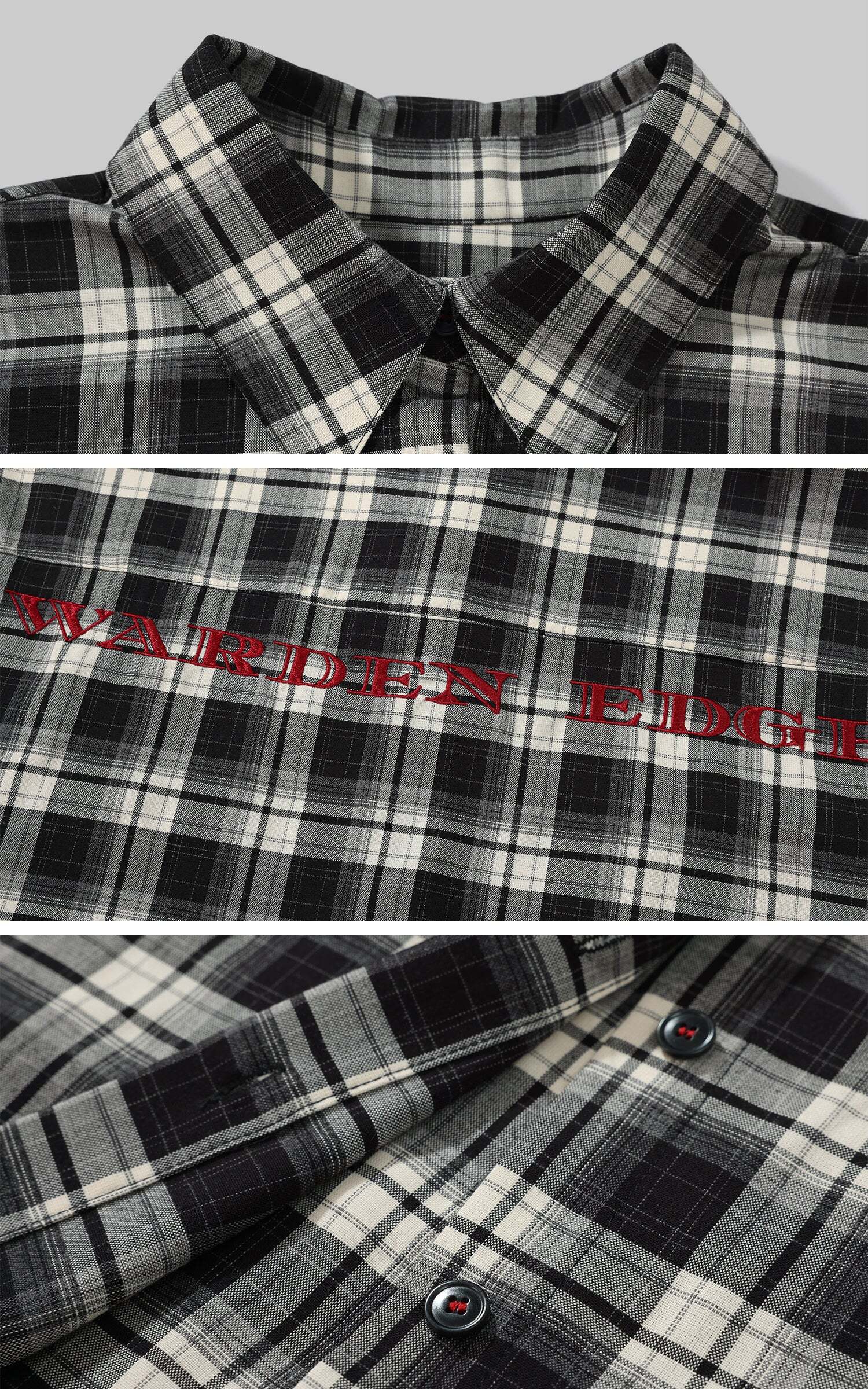 WARDEN EDGE Deconstructed Plaid Shirt WARDEN EDGE Deconstructed Plaid Shirt