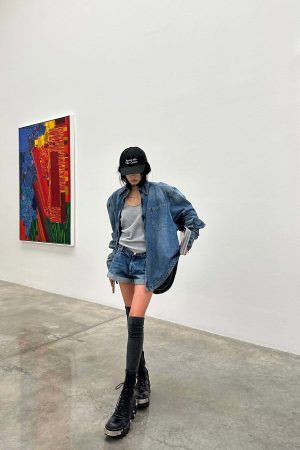 WARDEN EDGE Denim Layered Set – Jacket, Shorts & Tank