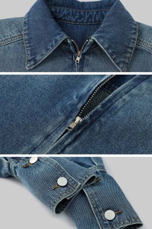 WARDEN EDGE Denim Layered Set – Jacket, Shorts & Tank