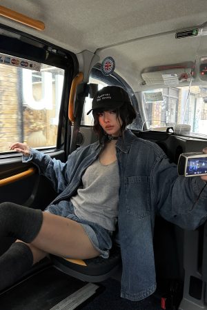 WARDEN EDGE Denim Layered Set – Jacket, Shorts & Tank