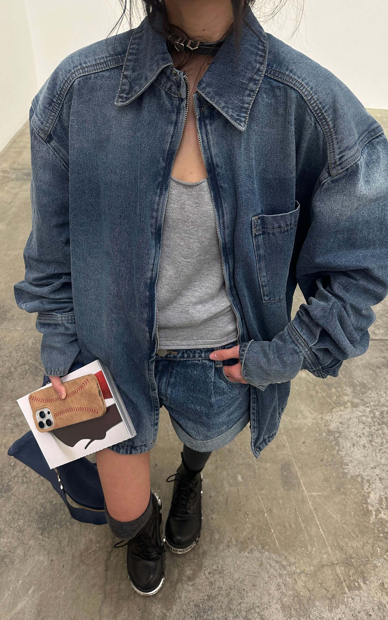 WARDEN EDGE Denim Layered Set – Jacket, Shorts & Tank WARDEN EDGE Denim Layered Set – Jacket, Shorts & Tank