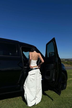 WARDEN EDGE Drawstring Cargo Trousers with Sculpted Volume