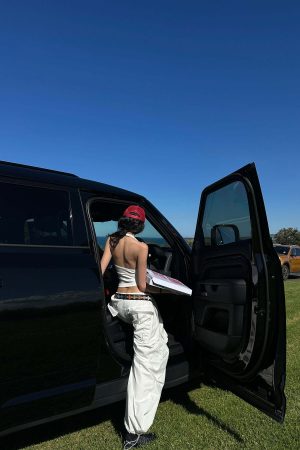 WARDEN EDGE Drawstring Cargo Trousers with Sculpted Volume