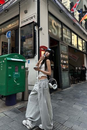 WARDEN EDGE Drawstring Casual Wide-Leg Sweatpants