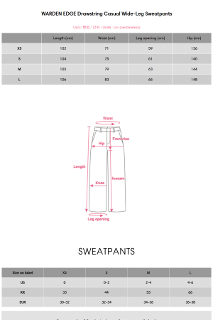 WARDEN EDGE Drawstring Casual Wide-Leg Sweatpants