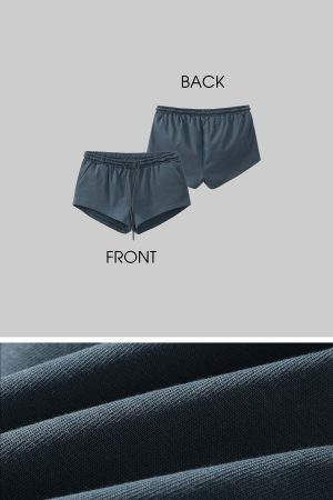 WARDEN EDGE Elastic Waist Curved-Hem Mini Shorts