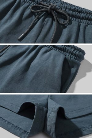 WARDEN EDGE Elastic Waist Curved-Hem Mini Shorts