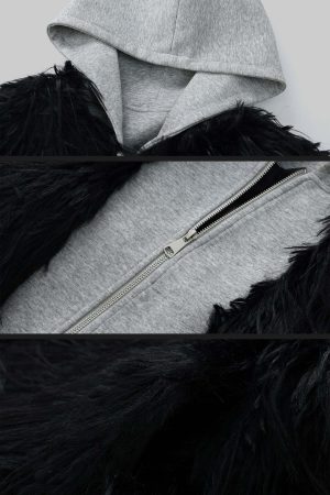 WARDEN EDGE Faux Fur Contrast-Layered Jacket