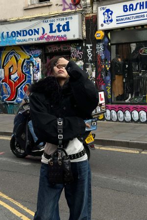 Warden Edge Faux Fur Trimmed Denim Jacket