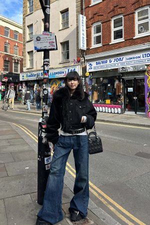 Warden Edge Faux Fur Trimmed Denim Jacket