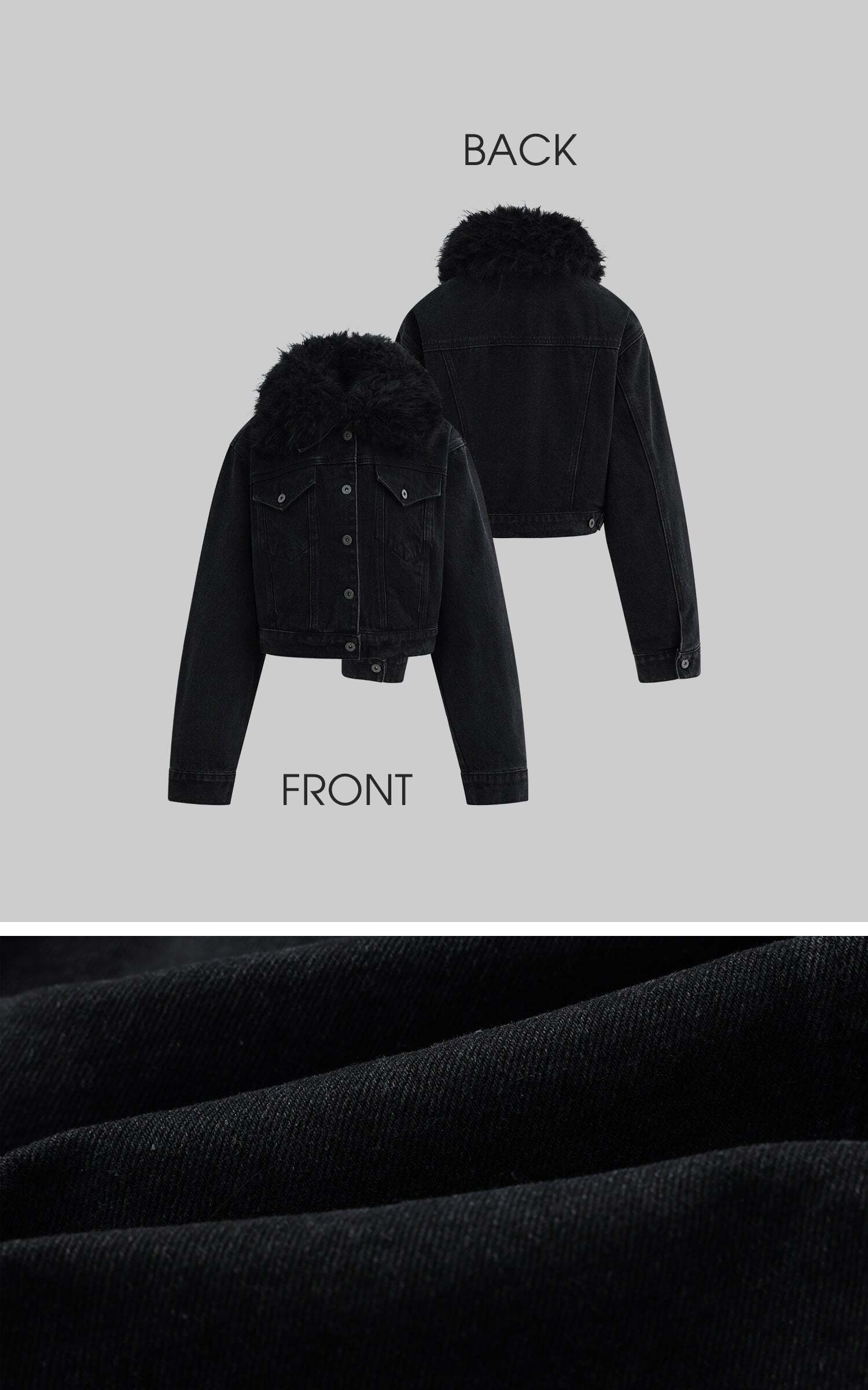 Warden Edge Faux Fur Trimmed Denim Jacket Warden Edge Faux Fur Trimmed Denim Jacket