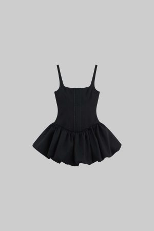 WARDEN EDGE French-Inspired Corset Puff Dress