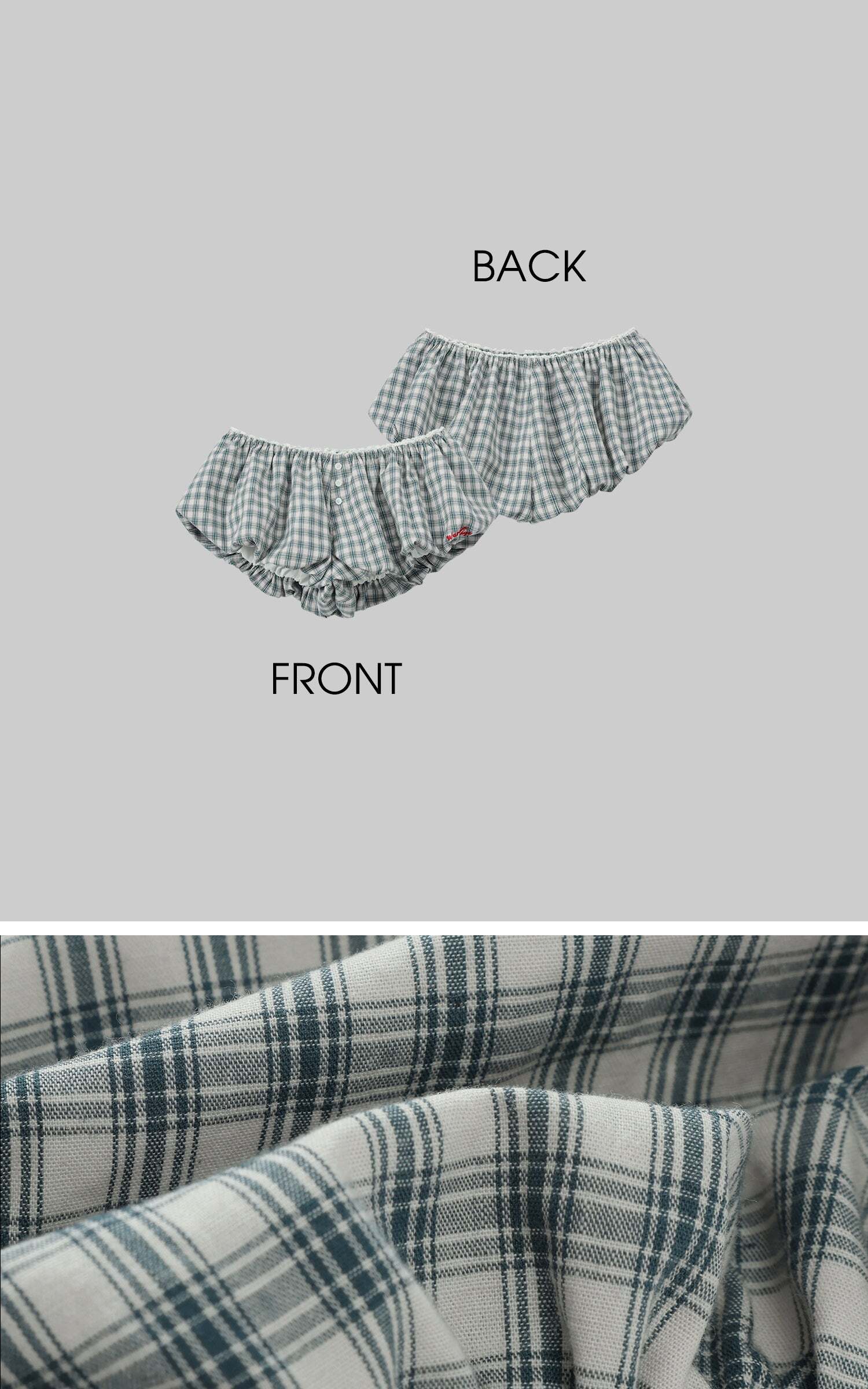 WARDEN EDGE Gingham Bubble Shorts WARDEN EDGE Gingham Bubble Shorts