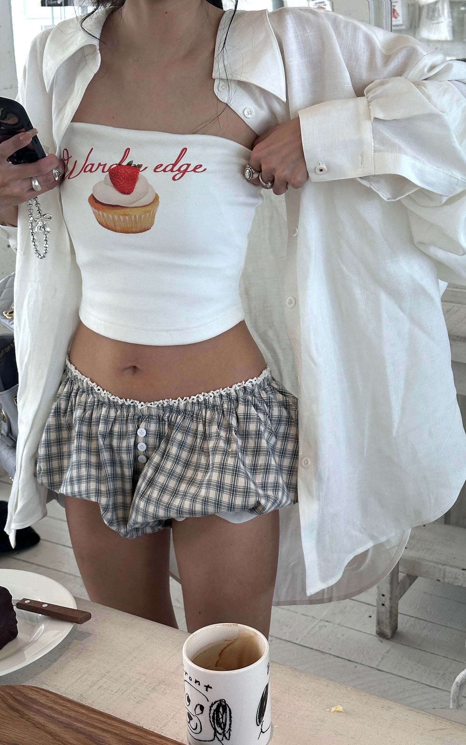 WARDEN EDGE Gingham Bubble Shorts WARDEN EDGE Gingham Bubble Shorts