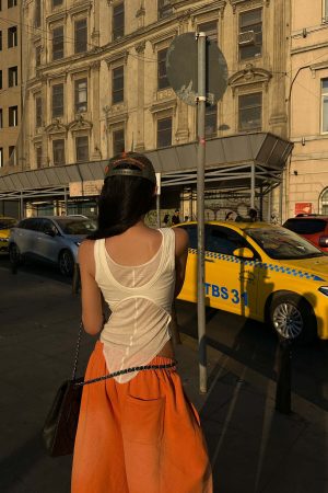 WARDEN EDGE Gradient Wide-Leg Pants with Bold Print