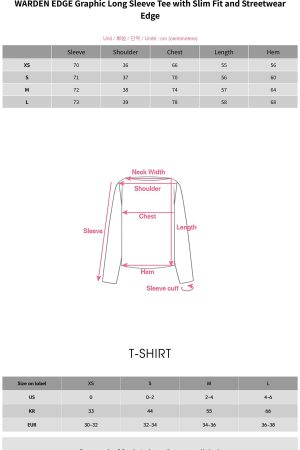 WARDEN EDGE Graphic Long Sleeve Tee with Slim Fit and Streetwear Edge