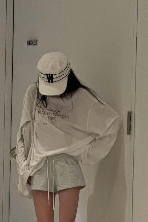 WARDEN EDGE Graphic Print Long Sleeve T-Shirt Minimal Streetwear Style