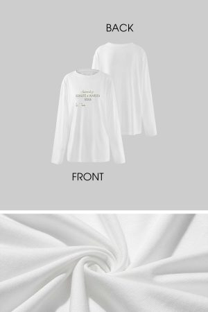 WARDEN EDGE Graphic Print Long Sleeve T-Shirt Minimal Streetwear Style