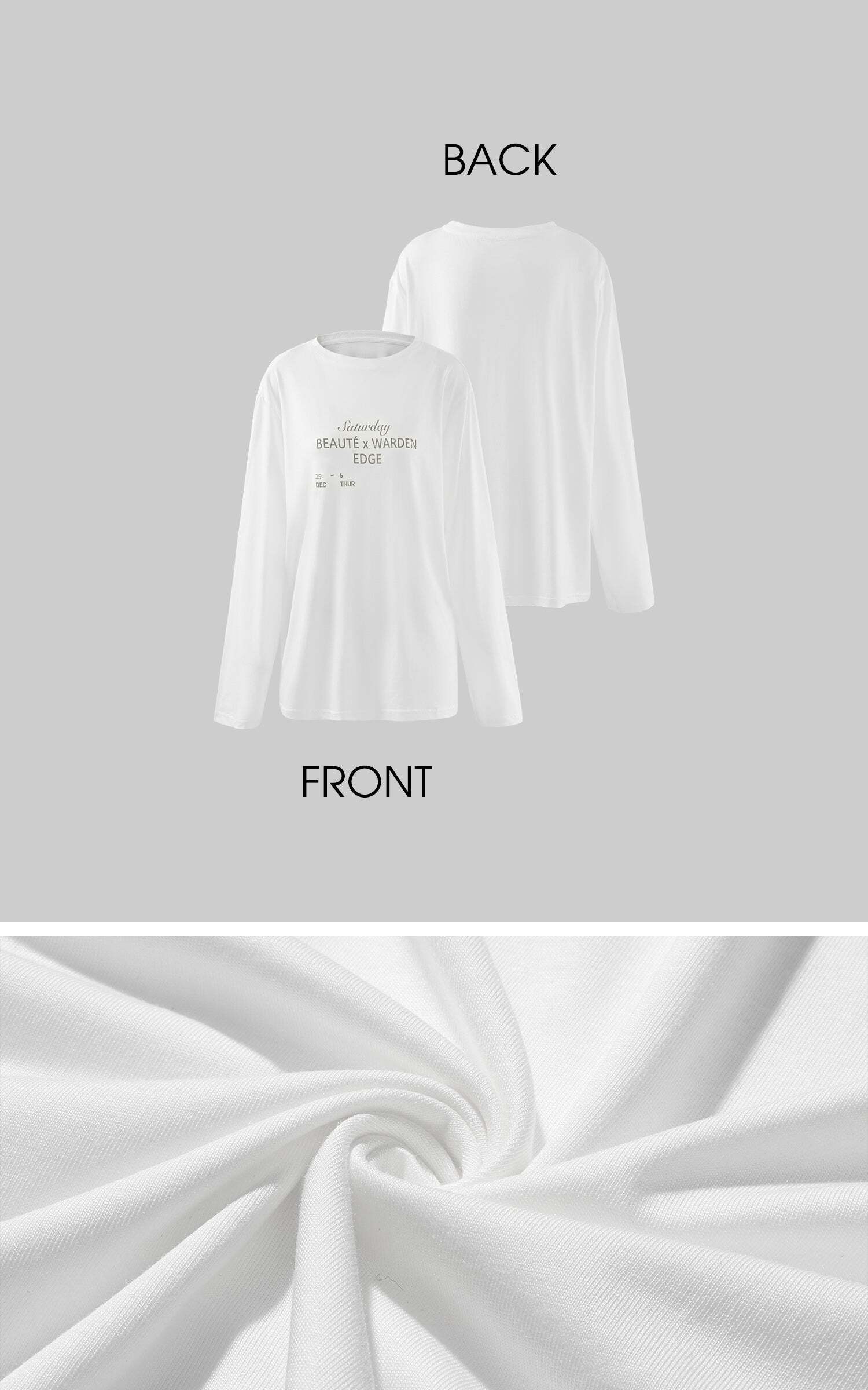 WARDEN EDGE Graphic Print Long Sleeve T-Shirt Minimal Streetwear Style WARDEN EDGE Graphic Print Long Sleeve T-Shirt Minimal Streetwear Style