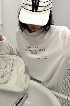 WARDEN EDGE Graphic Print Long Sleeve T-Shirt Minimal Streetwear Style