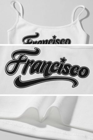 WARDEN EDGE Graphic Strap Tank Top with Urban Street Style