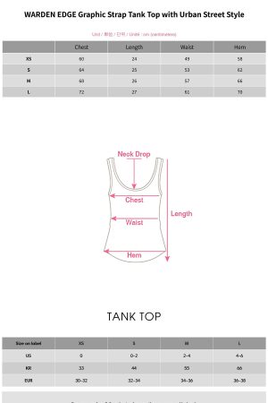 WARDEN EDGE Graphic Strap Tank Top with Urban Street Style
