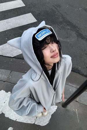 WARDEN EDGE Grey-Blue Hoodie Sweatpants Set