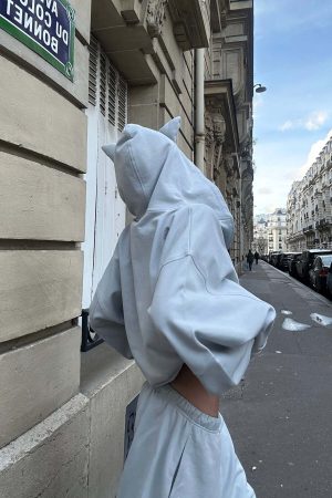 WARDEN EDGE Grey-Blue Hoodie Sweatpants Set