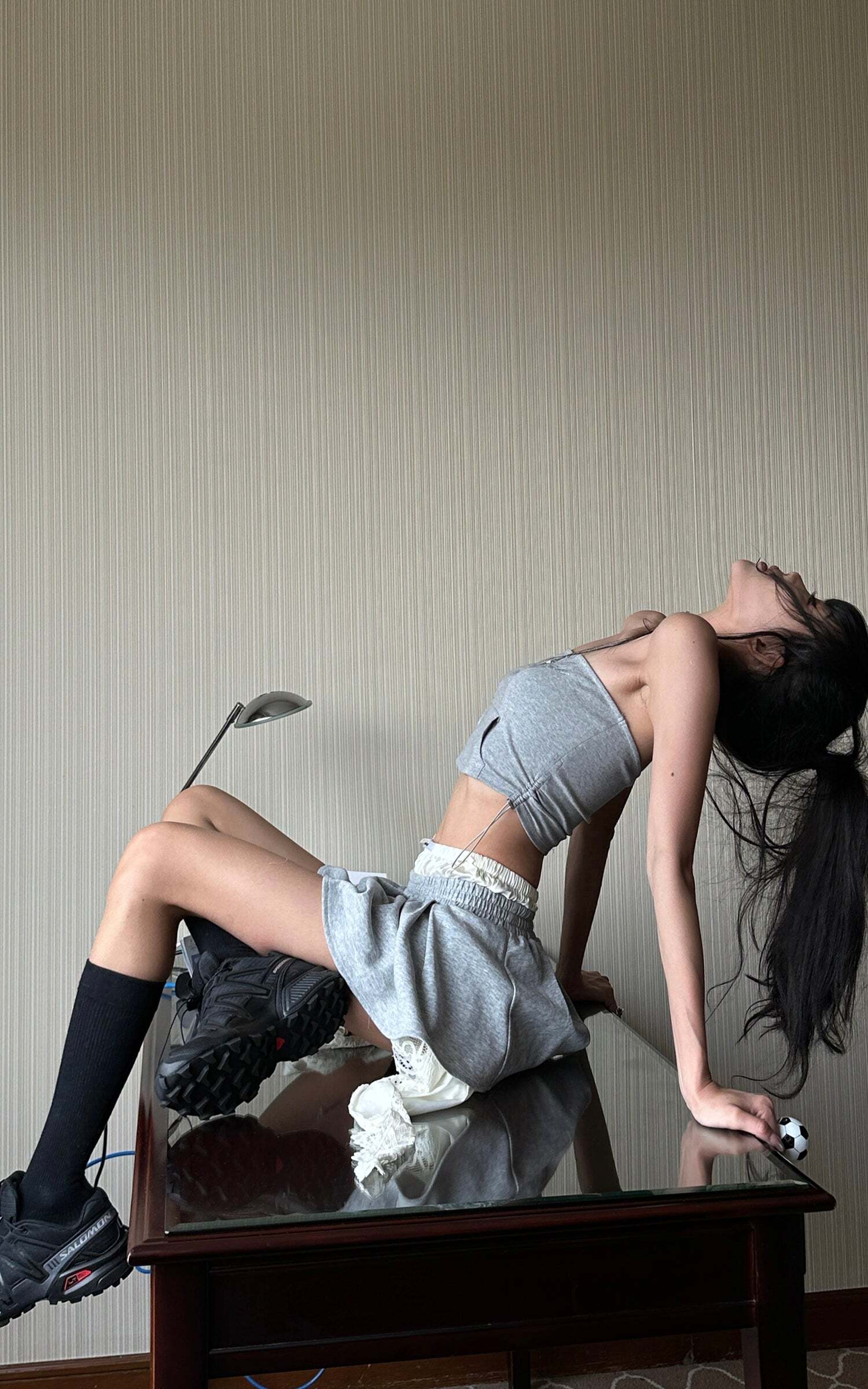 WARDEN EDGE Grey Contrast-Layered Lounge Set WARDEN EDGE Grey Contrast-Layered Lounge Set