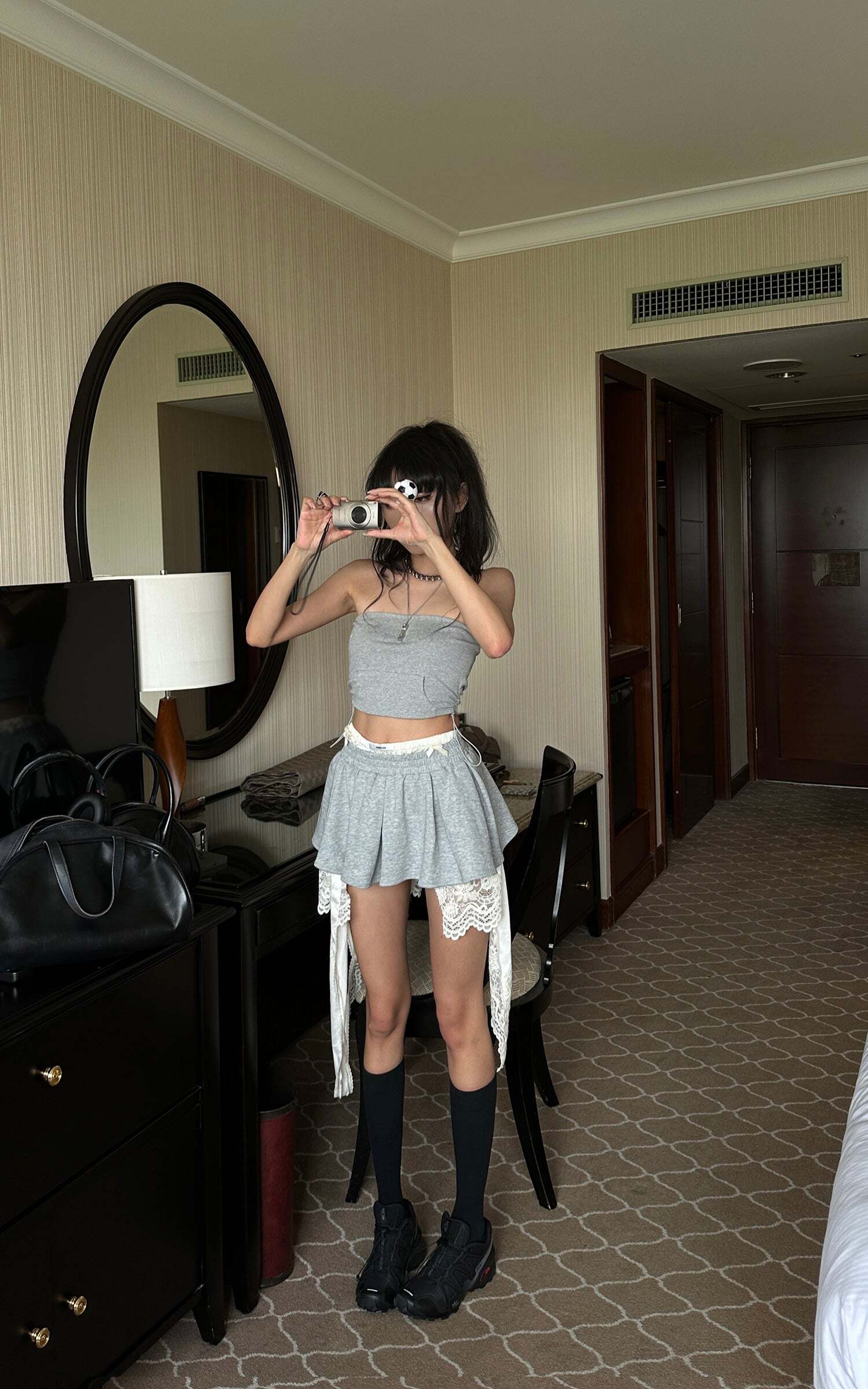 WARDEN EDGE Grey Contrast-Layered Lounge Set WARDEN EDGE Grey Contrast-Layered Lounge Set