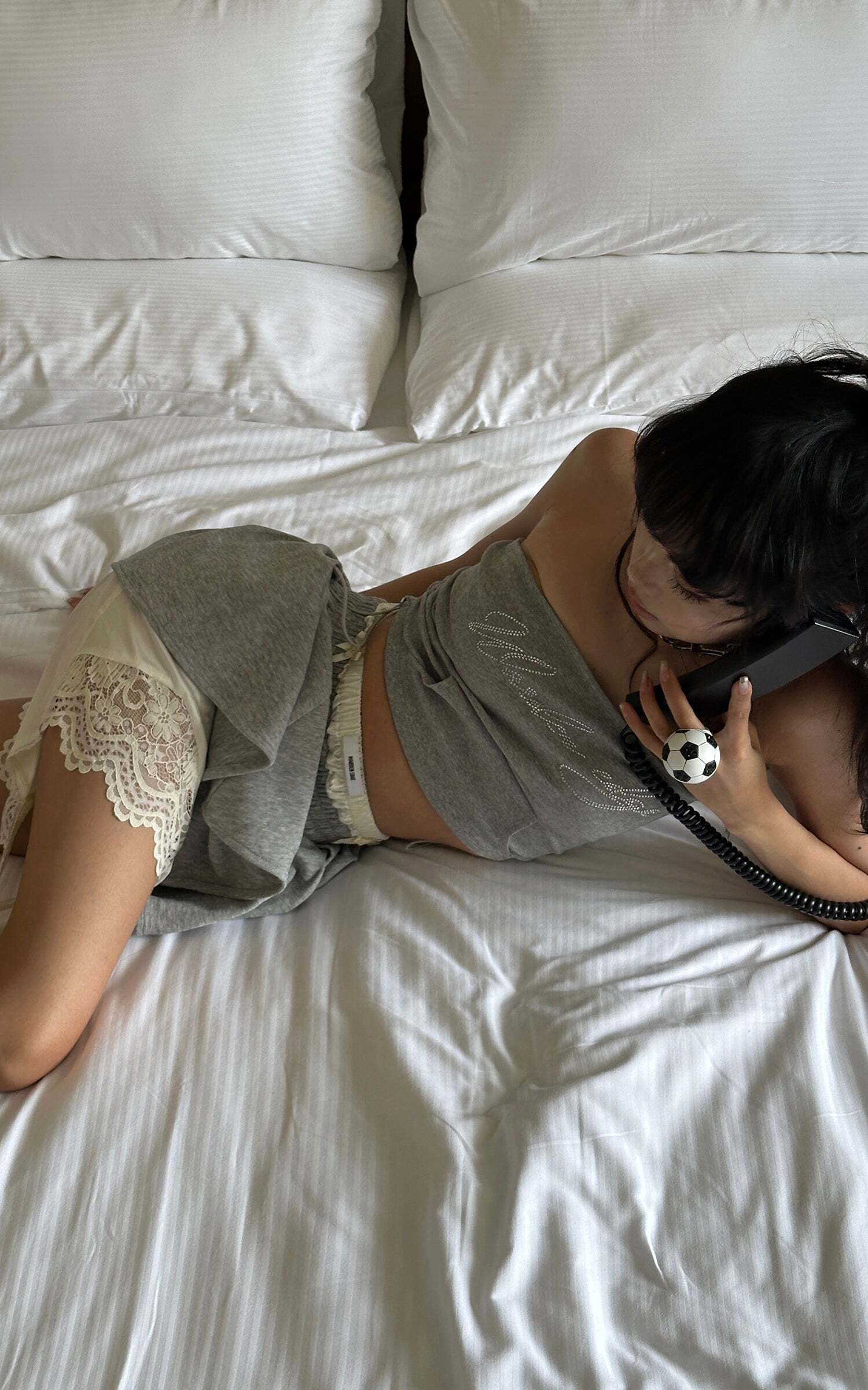 WARDEN EDGE Grey Contrast-Layered Lounge Set WARDEN EDGE Grey Contrast-Layered Lounge Set