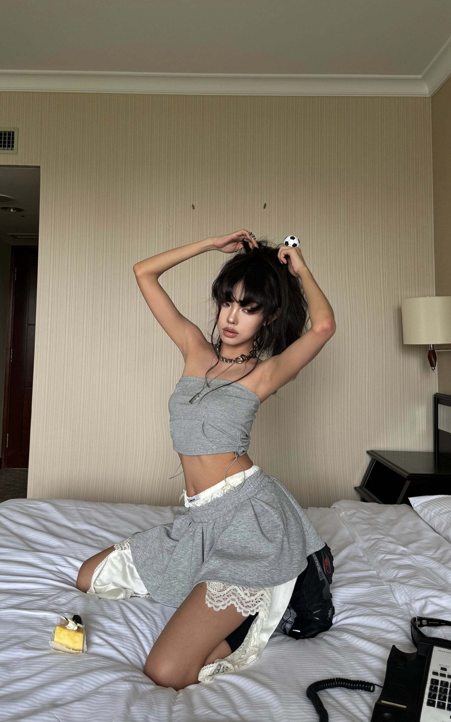 WARDEN EDGE Grey Contrast-Layered Lounge Set WARDEN EDGE Grey Contrast-Layered Lounge Set