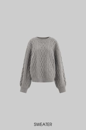 WARDEN EDGE Grey Lazy Chic Sweater Set