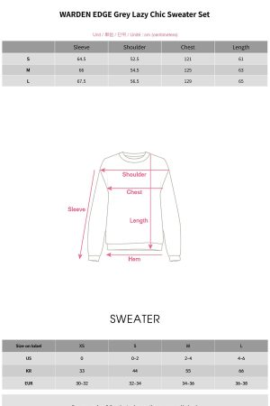 WARDEN EDGE Grey Lazy Chic Sweater Set