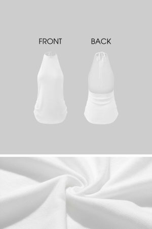 WARDEN EDGE Halter Neck Layered Crop Top Set