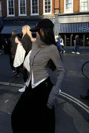 WARDEN EDGE High Neck Layered Effect Long-Sleeve Top