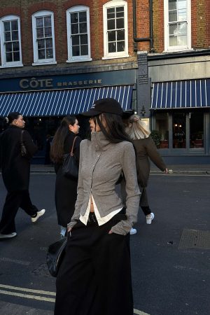 WARDEN EDGE High Neck Layered Effect Long-Sleeve Top